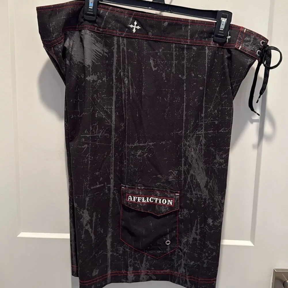 Affliction Men's Boardshorts Royal Chromatic Surf Swimming Trunk, Size 38